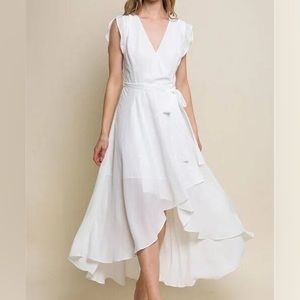 White high low love tree dress - new with tags